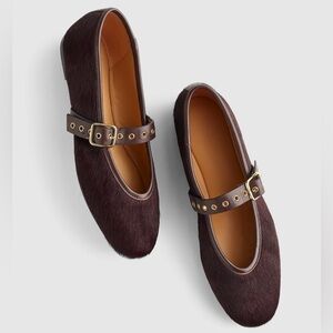 NWT Madewell The Remy Mary Jane Flats Chocolate Raisin Women’s Sz 6.5